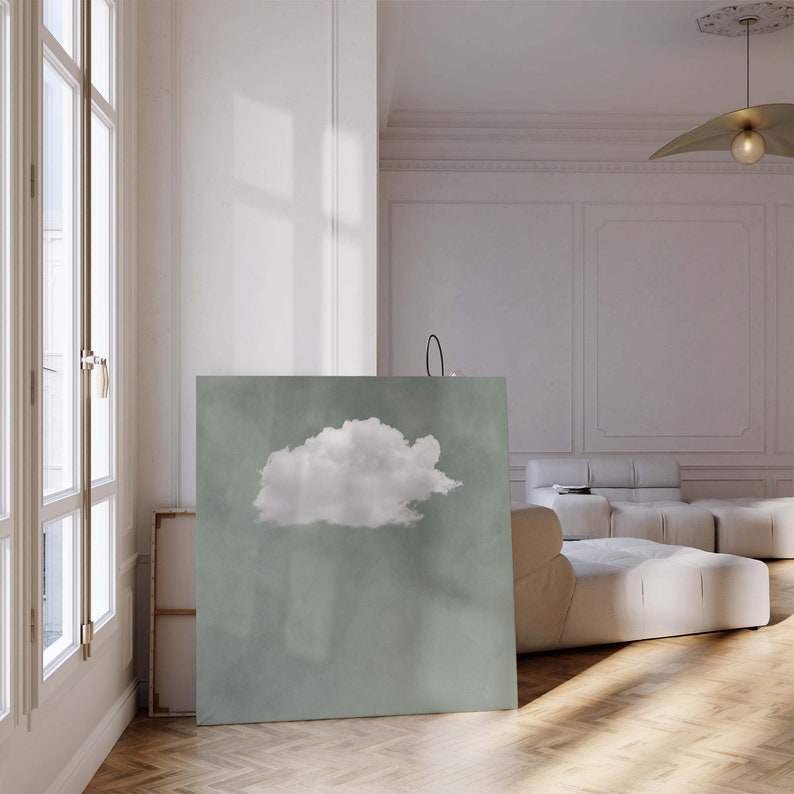 Gras grüner Himmel Wolken Wand – Interior Design Sketch Bewertung und Preis