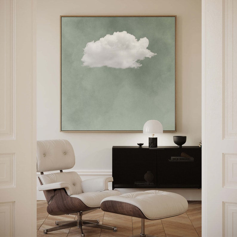 Gras grüner Himmel Wolken Wand – Interior Design Sketch Bewertung und Preis