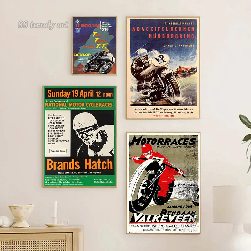 Vintage 24-Pferde-Motorrad-Ren – Interior Design Sketch Bewertung und Preis