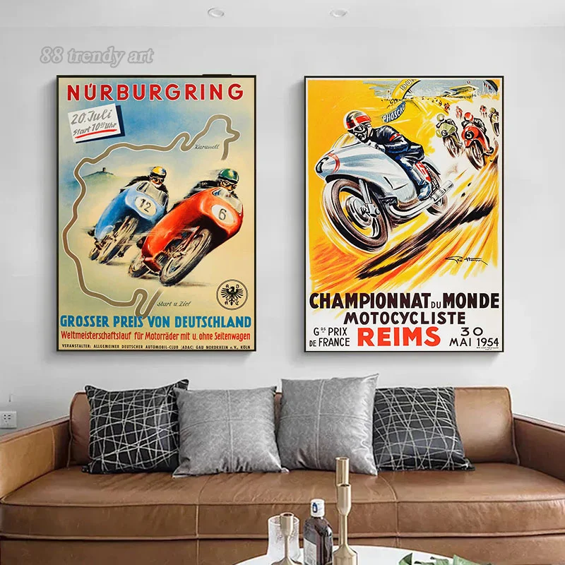 Vintage 24-Pferde-Motorrad-Ren – Interior Design Sketch Bewertung und Preis