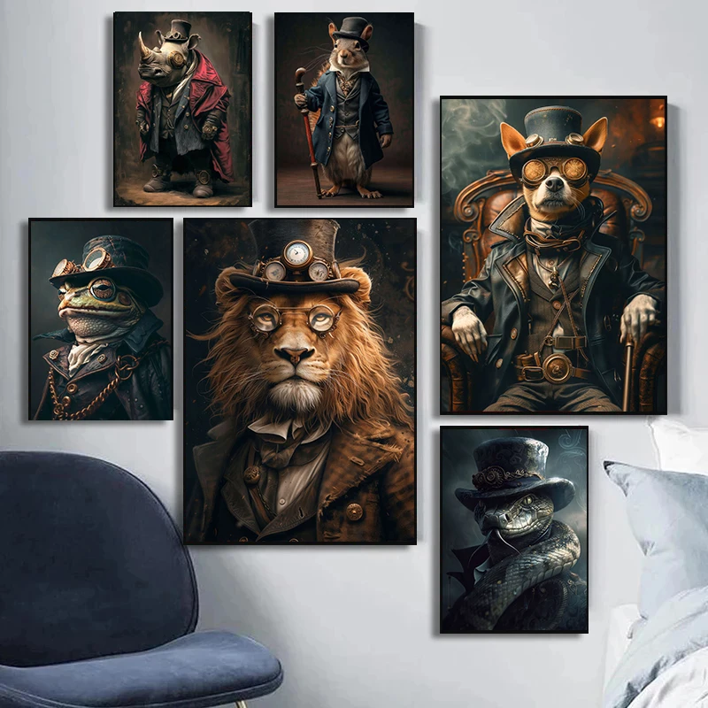 Coole Steampunk Tiere Porträt  – Interior Design Sketch Bewertung und Preis