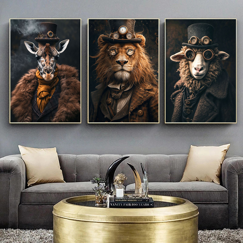 Coole Steampunk Tiere Porträt  – Interior Design Sketch Bewertung und Preis