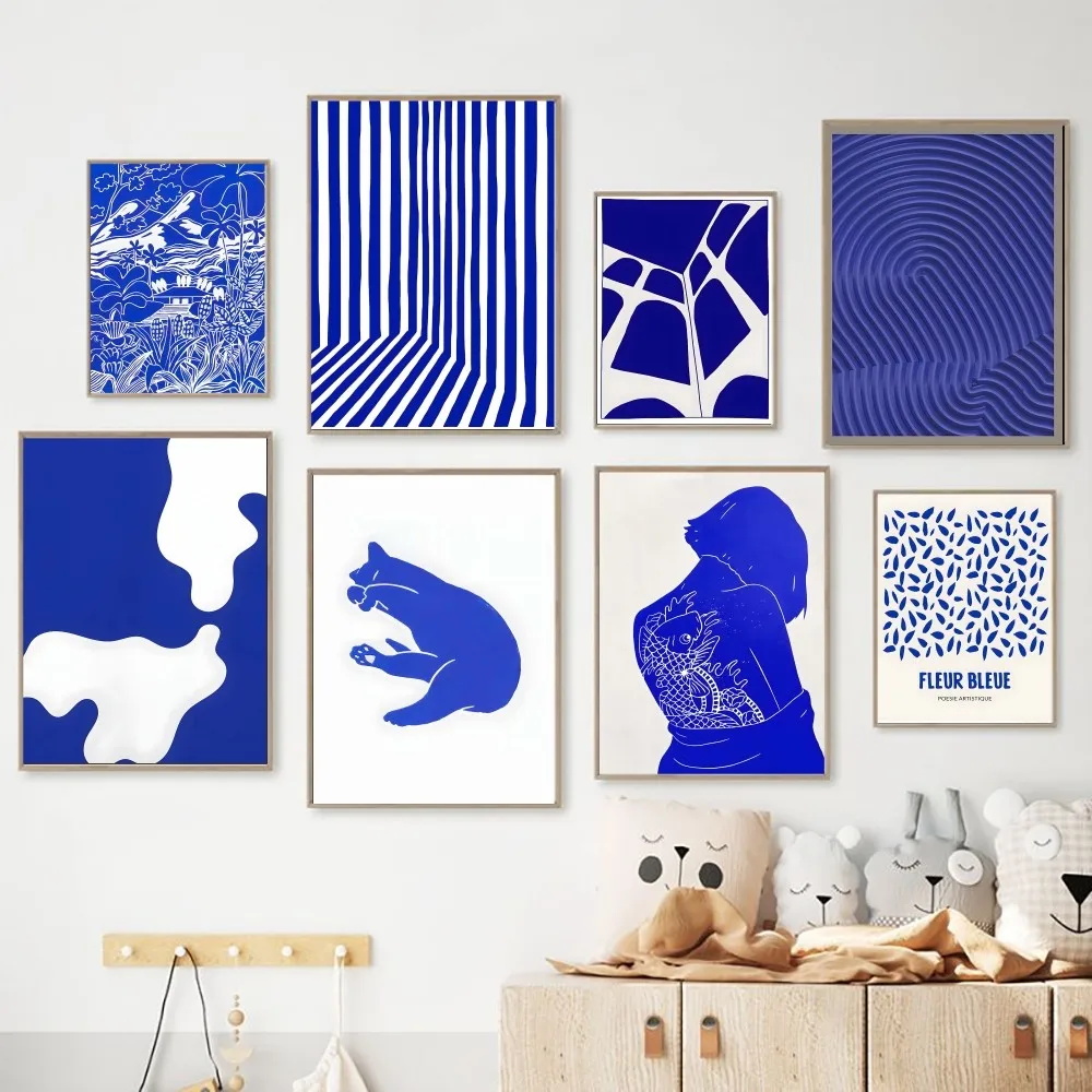 Abstrakte klein blau einfache  – Interior Design Sketch Bewertung und Preis