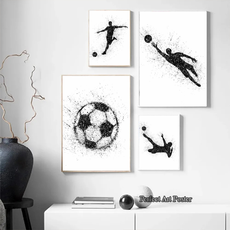 Aquarell Fußball Mann spielt F – Interior Design Sketch Bewertung und Preis