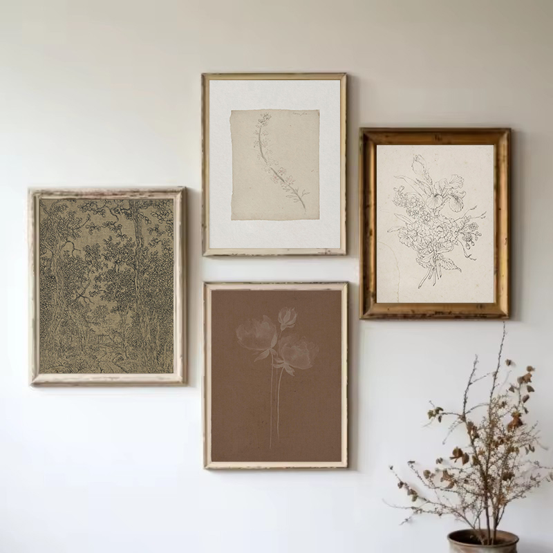 Vintage minimalistische Oliven – Interior Design Sketch Bewertung und Preis