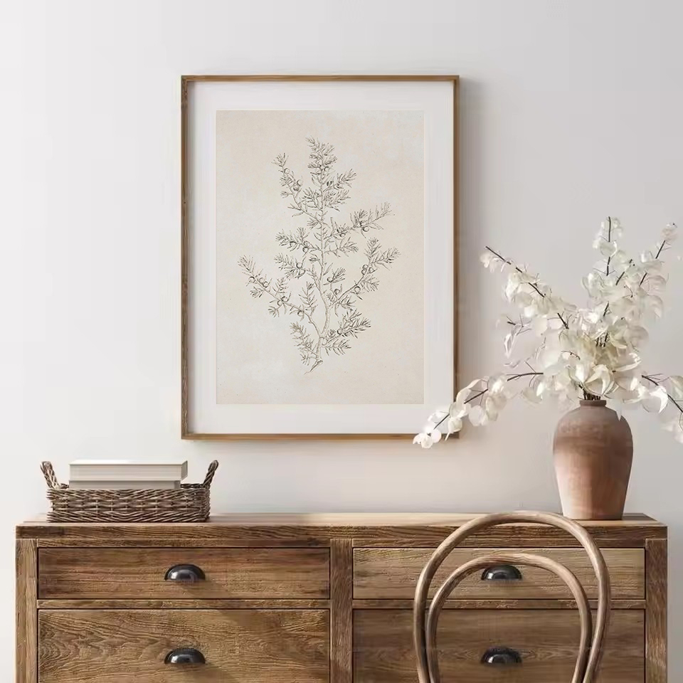 Vintage minimalistische Oliven – Interior Design Sketch Bewertung und Preis
