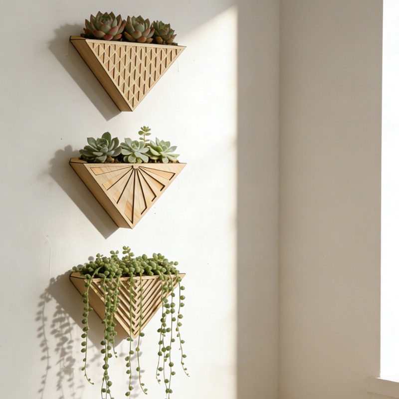 1 Stück leichtes Holzregal mit – Geometric Shelf Triangle Bewertung und Preis