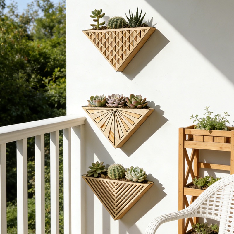 1 Stück leichtes Holzregal mit – Geometric Shelf Triangle Bewertung und Preis